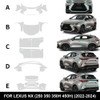 for LEXUS NX 250 350 350H 450H 2022-2024 Paint Protection Film Clear Bra PPF Anti Scratch Pre Cut Car Body 8.5mil Film Covers