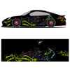 Graffiti Art Racing Car Graphic Decal Full Body Racing Vinyl Wrap Car Full Wrap Sticker Decorative Car Decal Size 450cm*100cm