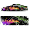 Graffiti Art Racing Car Graphic Decal Full Body Racing Vinyl Wrap Car Full Wrap Sticker Decorative Car Decal Size 450cm*100cm