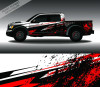 2PCS Red Line Racing Car Graphic Decal Full Body Vinyl Wrap Protect Universal Size Car Full Wrap Sticker Decorative Car Decal