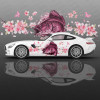 Sakura and Fish Car Body Sticker Anime Itasha Vinyl Car Side Decal Sticker Car Decor Sticker Cars Protective Film