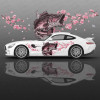 Sakura and Fish Car Body Sticker Anime Itasha Vinyl Car Side Decal Sticker Car Decor Sticker Cars Protective Film