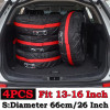 4PCS Car Spare Tire Cover Case Polyester Auto Wheel Tire Storage Bags Vehicle Tyre Accessories Dust-proof Protector Styling