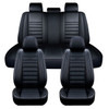 11PCS 5 Seats Car Seat Covers Automobiles Seat Covers Protector Cushion Deluxe PU Leather Front+Rear Full Set SUV Truck