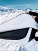 Universal Car Snow Cover Windshield Cover Mirror Reflective Bar Cover Sun Shade Protector Winter Front Windshield Visor Cover