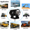 Motorcycle LED Headlight Mini Driving Light Universal Dual Color Spotlights for Motorbike Truck Trailer Off-road Moto Accessorie