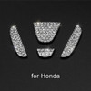 Bling Steering Wheel Emblem Sticker Crystal Decal Accessories Decoration for Toyota, for Honda, for Hyundai