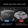 Car Bling Steering Wheel Logo Decal Sticker Interior Accessories Diamond Metal Emblem Fit for BMW Hyundai Toyota Honda Mercedes