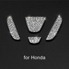 Car Bling Steering Wheel Logo Decal Sticker Interior Accessories Diamond Metal Emblem Fit for BMW Hyundai Toyota Honda Mercedes