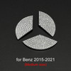 Car Bling Steering Wheel Logo Decal Sticker Interior Accessories Diamond Metal Emblem Fit for BMW Hyundai Toyota Honda Mercedes