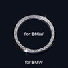 Car Bling Steering Wheel Logo Decal Sticker Interior Accessories Diamond Metal Emblem Fit for BMW Hyundai Toyota Honda Mercedes