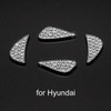 Car Bling Steering Wheel Logo Decal Sticker Interior Accessories Diamond Metal Emblem Fit for BMW Hyundai Toyota Honda Mercedes