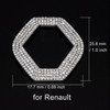 Car Bling Steering Wheel Logo Decal Sticker Interior Accessories Diamond Metal Emblem Fit for BMW Hyundai Toyota Honda Mercedes