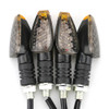 4pcs/set Universal Motorcycle LED Turn Signals Long Short Turn Signal Indicator Lights Blinkers Flashers Amber Color Accessories