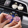 Diamond Swan Car Outlet Vent Clips Car Air Freshener Perfume Clip Diffuser Diamond Auto Ornament Gift Car Accessories For Girls