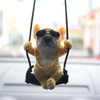 New Resin Cute Dog Anime Car Accessorie Swing Bulldog Pendant Auto Rearview Mirror Ornaments Birthday Gift Couple Accessories