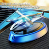Solar Rotating Helicopter Solar Aromatherapy Car Air Freshener Alloy+ABS Wooden Aromatherapy Car Aromatherapy