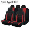 AUTO PLUS Sports Universal Polyester Car Seat Cover Set Fit Most Car Plain Fabric Bicolor Stylish Car Accessories Seat Protector