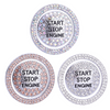 Car One-start Button Diamond Decoration Stickers Interior Ignition Starter Switch 3D Ring Rhinestone Bling BlingSticker