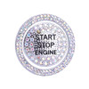 Car One-start Button Diamond Decoration Stickers Interior Ignition Starter Switch 3D Ring Rhinestone Bling BlingSticker