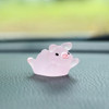 Car Center Console Resin Pink Pig Doll Ornament Car Rearview Mirror Decoration Bicycle Small Ornament Auto Interior Accessories