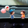 Car Decoration Cute Cartoon Couples Action Figure Figurines Balloon Ornament Auto Interior Dashboard for Girls Gifts Accessories