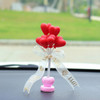 Anime Couples For Car Ornament Model Cute Kiss Balloon Figure Auto Interior Decoration Pink Dashboard Figurine Accessories Gifts