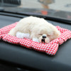 ABS Plush Dogs Car Ornament Decoration Simulation Sleeping Dog Toy Automotive Dashboard Decor Ornament Cute Auto Car Accessories