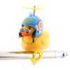 Motorcycle Accessories Cute Duck with Propeller Helmet Broken Wind Rubber Duck Toy Car Bicycle Small Yellow Duck Decor Ornaments