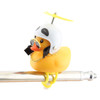 Motorcycle Accessories Cute Duck with Propeller Helmet Broken Wind Rubber Duck Toy Car Bicycle Small Yellow Duck Decor Ornaments