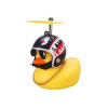 Car Rubber Duck Toy With Helmet Dashboard Decorations Ornament Yellow Duck with Propeller Necklace for Auto Office
