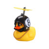 Car Rubber Duck Toy With Helmet Dashboard Decorations Ornament Yellow Duck with Propeller Necklace for Auto Office