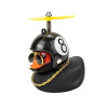 Car Rubber Duck Toy With Helmet Dashboard Decorations Ornament Yellow Duck with Propeller Necklace for Auto Office