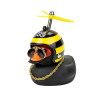 Car Rubber Duck Toy With Helmet Dashboard Decorations Ornament Yellow Duck with Propeller Necklace for Auto Office