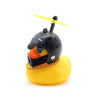 Car Rubber Duck Toy With Helmet Dashboard Decorations Ornament Yellow Duck with Propeller Necklace for Auto Office