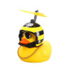 Car Rubber Duck Toy With Helmet Dashboard Decorations Ornament Yellow Duck with Propeller Necklace for Auto Office