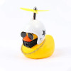 Car Rubber Duck Toy With Helmet Dashboard Decorations Ornament Yellow Duck with Propeller Necklace for Auto Office