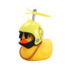 Car Rubber Duck Toy With Helmet Dashboard Decorations Ornament Yellow Duck with Propeller Necklace for Auto Office