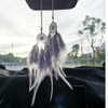 Dream Catcher Car Pendant for Girls Feather Mirror Hanging Pendant Home Decor Lucky Car Ornament Girls Car Interior Accessories