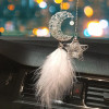 Dream Catcher Car Pendant for Girls Feather Mirror Hanging Pendant Home Decor Lucky Car Ornament Girls Car Interior Accessories