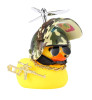 Rubber Duck Toy Bike Motocycle Car Ornaments Black Pink Yellow Duck with Weapon Propeller Helmet Car Dashboard Decoration