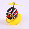 2023 Car Interior Broken Wind Small Yellow Duck with Helmet Airscrew Cute Wind-breaking Duck Cycling Decoration Ornament