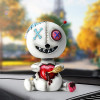 Voodoo Doll Bobble Head Toys Auto Dashboard Curse Bobble Head Doll Car Ornaments Resin Bobble Head Scary Doll car Accessories