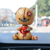 Voodoo Doll Bobble Head Toys Auto Dashboard Curse Bobble Head Doll Car Ornaments Resin Bobble Head Scary Doll car Accessories