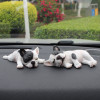 Car Interior Decoration Cute Resin Sleeping Pet Bulldog Auto Dashboard Ornaments For Car Gifts Decoration Accessories