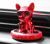 Car Ornament Metal Shake Head French Bulldog Diamond Fragrance Purified The Car Inside Air Condition Accessories Interior Woman