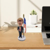 Car Trump Bobblehead Resin Trump Bobble Head Car Ornaments Auto Pendant Figurines Car American Flag Creative Desktop Ornaments