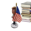 Trump Bobblehead Resin Trump Bobble Head with American Flag Creative Decorative Anti Fade Ornaments Office Home Living Room Deco