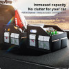 Car Trunk Organizer Multipurpose Large Capacity Vehicle Multiuse Tools Storage Bag Stowing Tidying Leather Cargo Storage Box