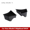 For 2021-23 Tesla Model Y RWD Car Trunk Side Storage Box Hollow Cover Organizer Flocking Mat Partition Board Stowing Tidying